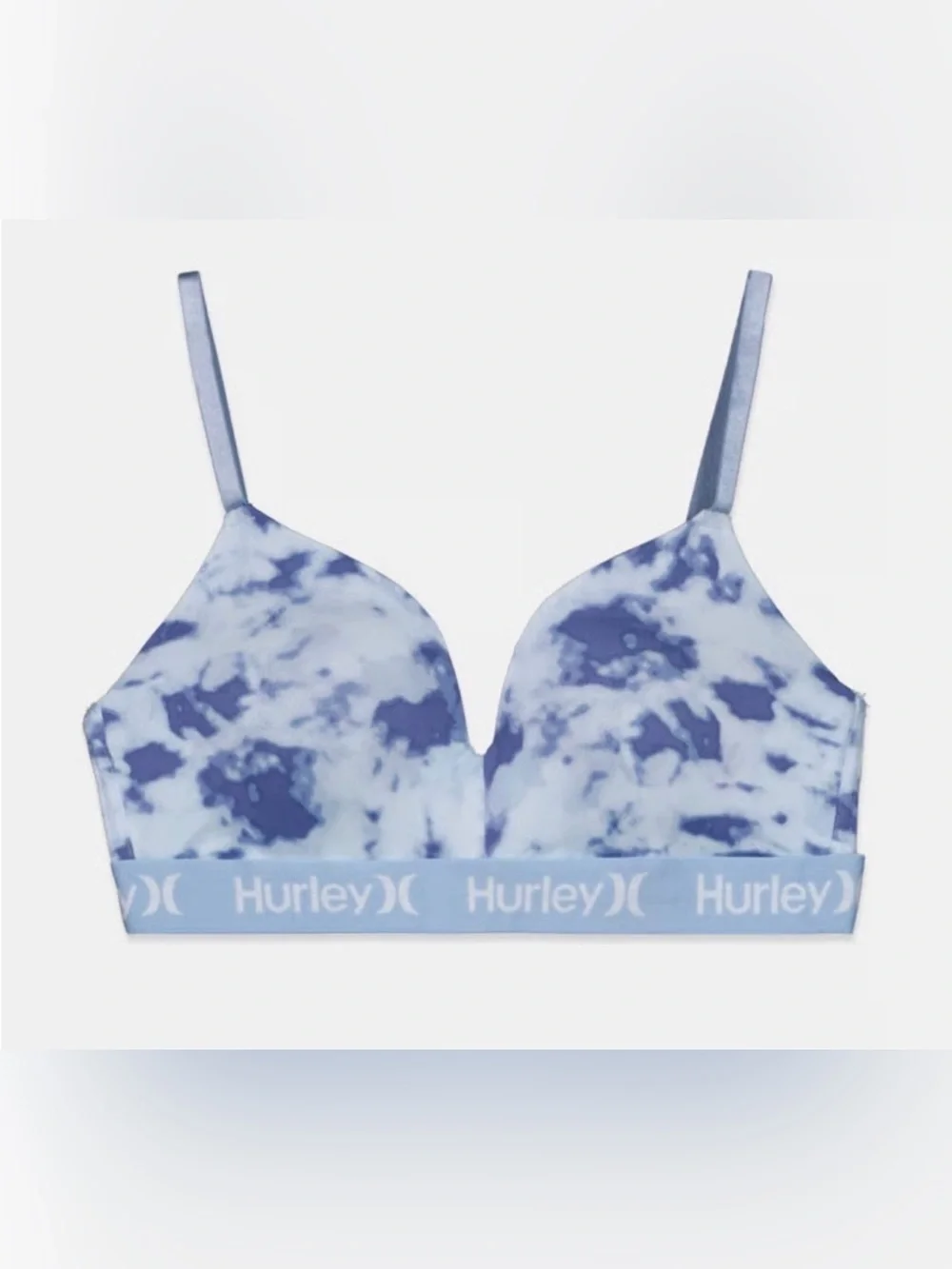 Hurley Light Blue‎ and Navy Tie-Dye Bra 34C